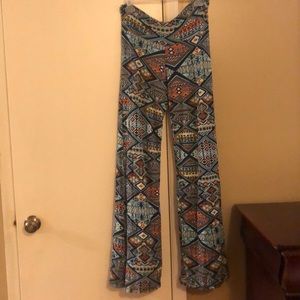 Popana palazzo pants, multi colored, size L